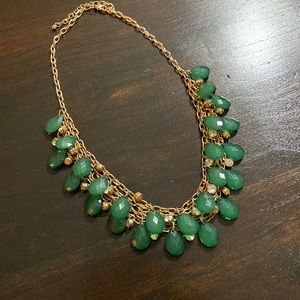 Francesca costume Emerald and crystal necklace